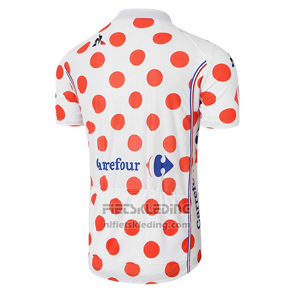 2017 Fietskleding Tour de France Wit en Rood Korte Mouwen en Koersbroek